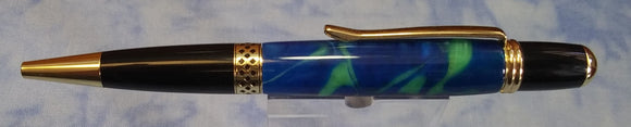 Mesa Style Pen- Blue and green swirl