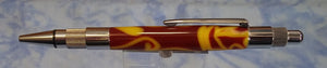 Stratus Click Pen- maroon acrylic with yellow gold swirl