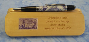 Newspaper Boys Stamp Pen & Box Set