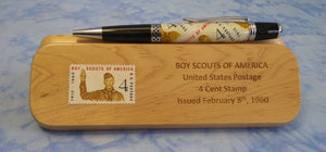 Boy Scouts of America 1960 Stamp Pen & Box Set