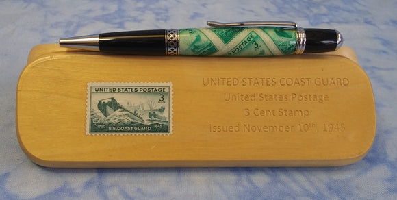 United States Coast Guard Stamp Pen & Box Set