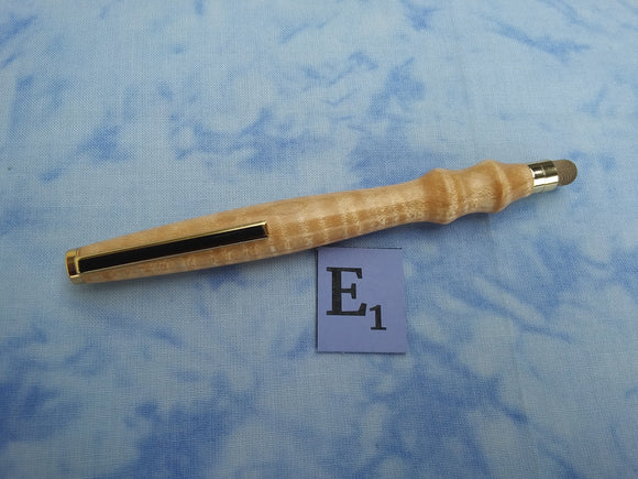 Pen-Length Stylus- Curly Maple